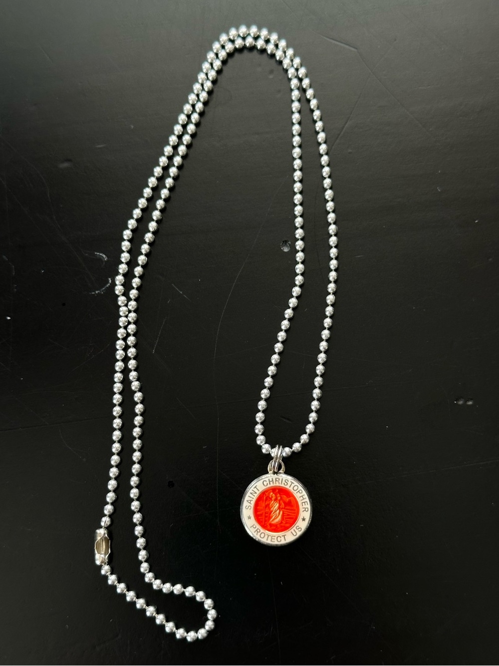 Get Back St. Christopher Pendant - White and Red